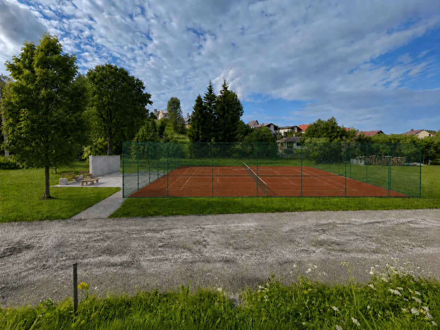 final design of the tennis court